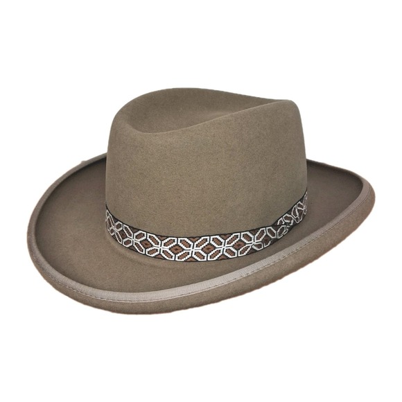 Eddie Bauer X Stetson 3X Beaver Gambler Pencil Roll Cowboy Hat Western Sz 7 1/8
